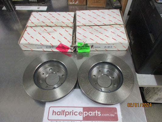 RDA Front Disc Rotors (Pair) Suits Honda Accord SZ Hatch Back New Part
