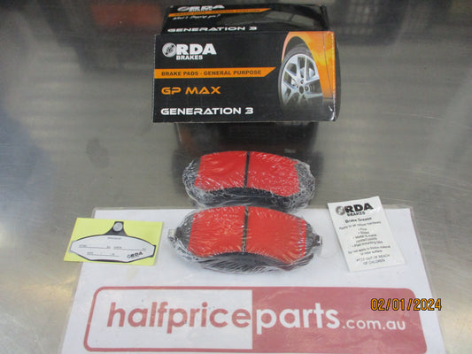 RDA GP Max Rear Disc Brake Pad Set Suits Nissan GU Patrol Y61 New Part