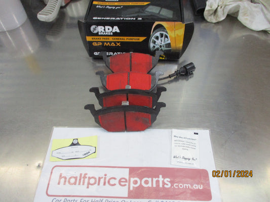 RDA Generation 3 Front Disc Brake Pad Set Suits Audi A3/VW Golf New Part