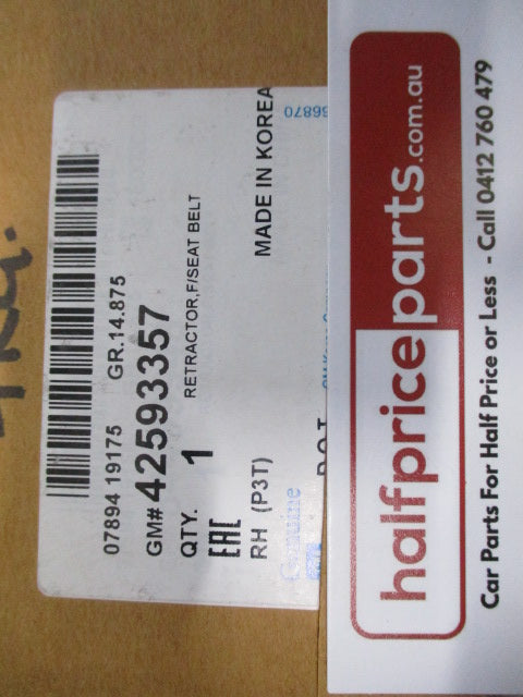 Holden Barina Genuine Drivers Front Seat Belt - New Part