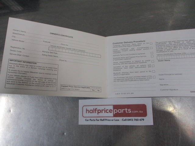 Mitsubishi Triton Genuine Service And Warranty Book New Part
