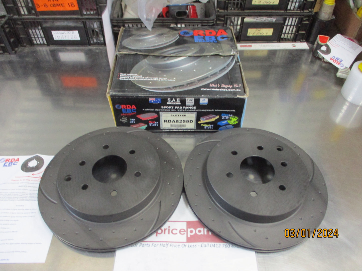 RDA Rear Disc Rotor 350mm Slotted/Dimpled Suits Nissan Y62 Patrol New Part