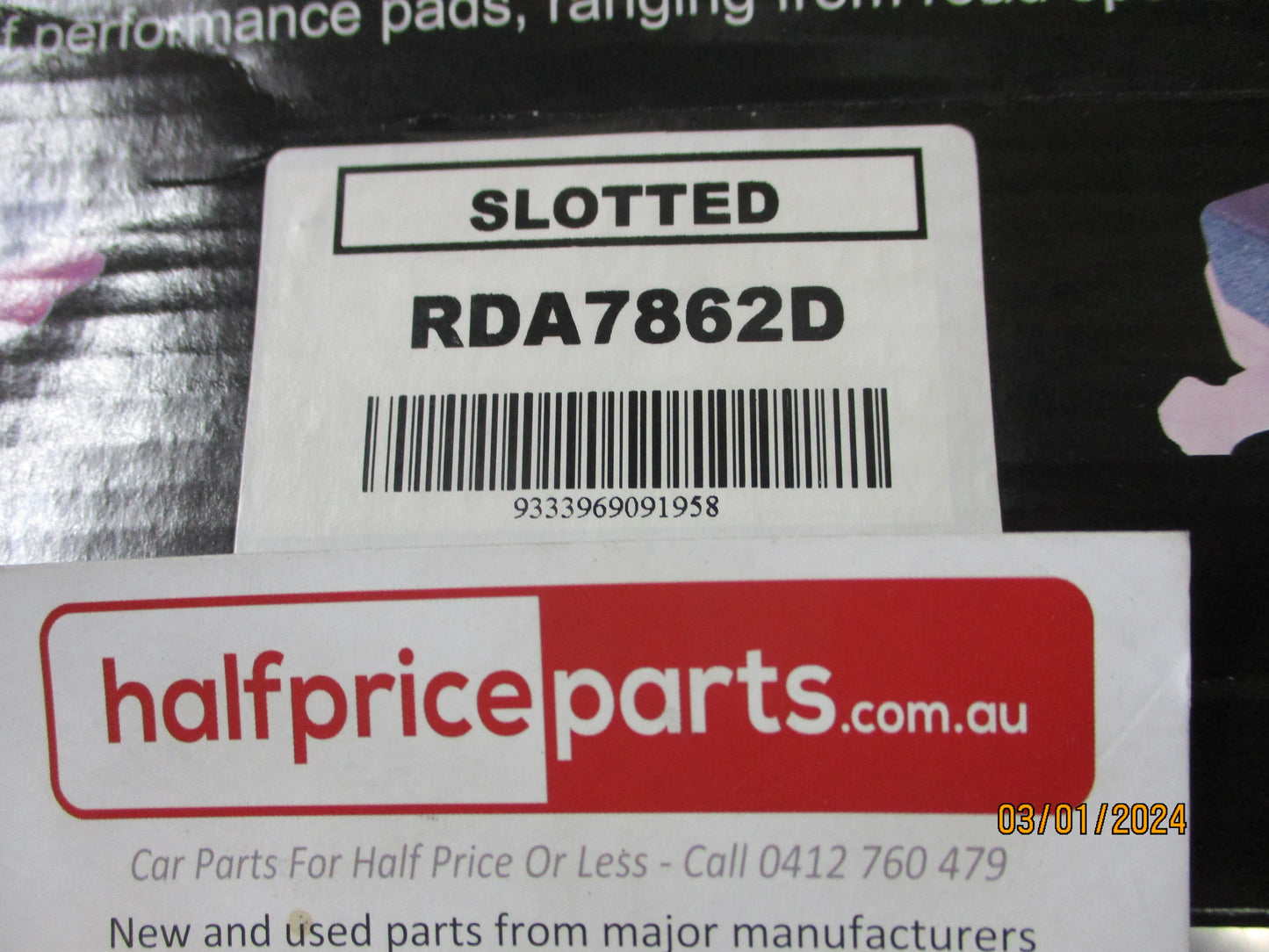 RDA Front Disc Brake Rotors (Pair) Slotted-Dimpled Suits Hyundai Elantra/Sonata New Part
