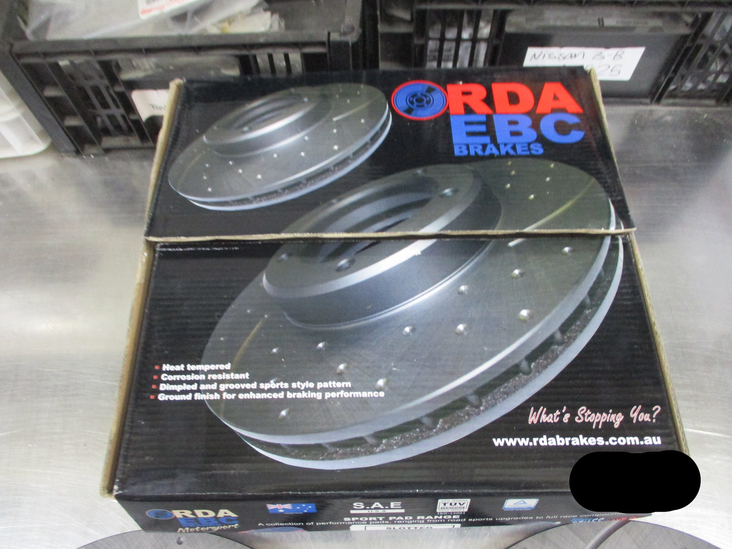 RDA Front Disc Rotors (Pair) Slotted-Dimpled Suits Holden AH/TS Astra/TT Zafira New Part