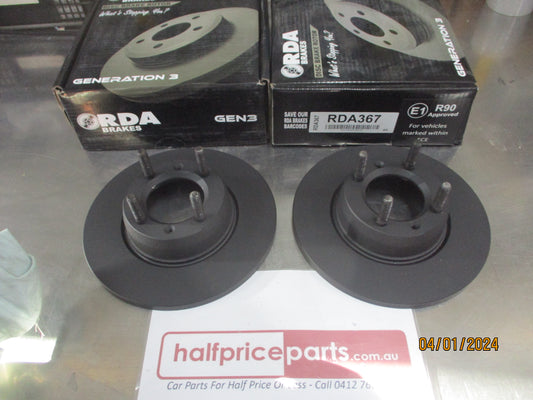 RDA Front Disc Rotors (Pair) Standard Suits Alfa Romeo Giulietta New Part