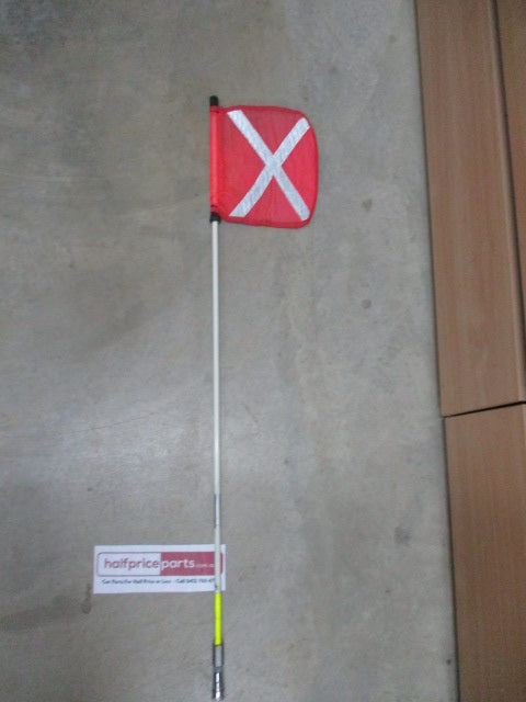 Road Safety / Mining / 4WD Sand Flag (Safety Pole & Reflective Pink Flag) 2.59m New Part