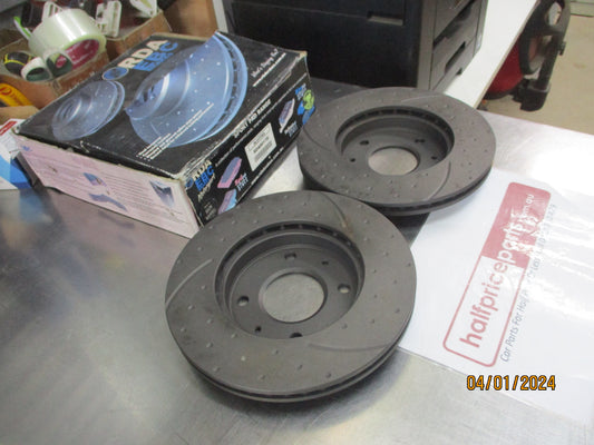 RDA Front Disc Rotors (Pair) Slotted-Dimpled Suits Proton Persona/Gen2 New Part