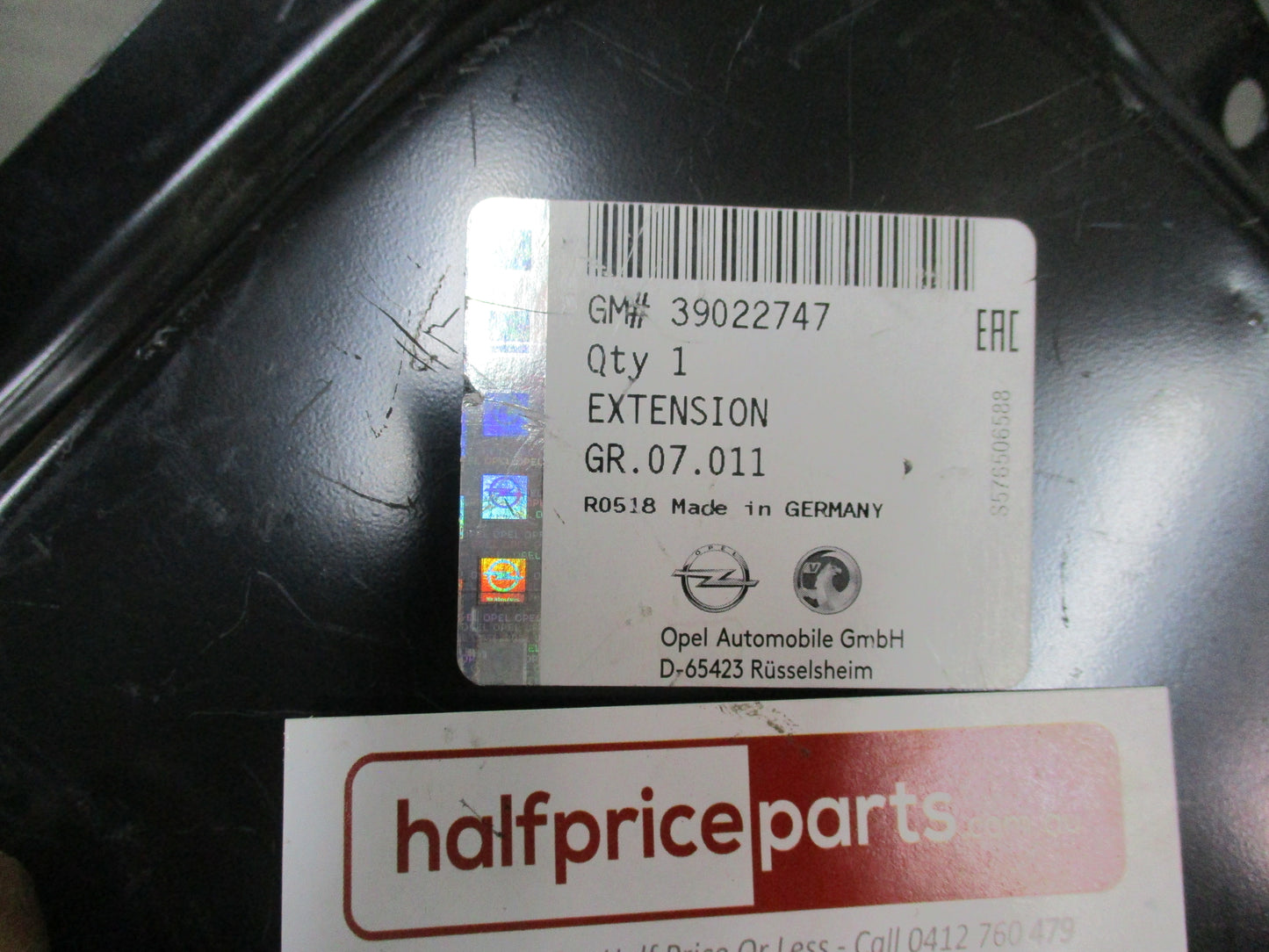 Holden Astra - K Genuine Left Hand Rear Lower Guard Sheet New Part