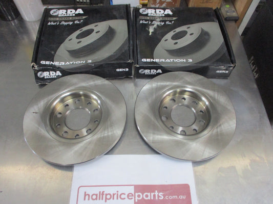 RDA Rear Disc Rotors (Pair) Standard Suits Jeep Cherokee KL 2.0TD/2.4Ltr New Part