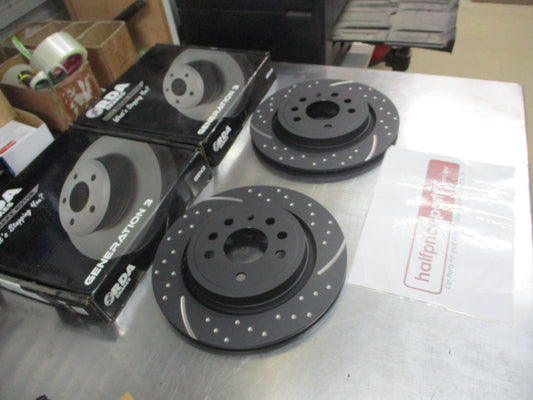 RDA Front Disc Brake Rotors (Pair) Slotted-Dimpled Suits Renault Grand Scenic New Part