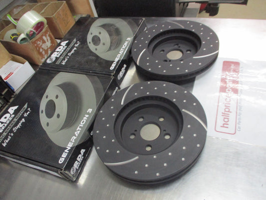 RDA Front Disc Brake Rotors (Pair) Suits Chrysler 300C/300 EXCL-SRT New Part