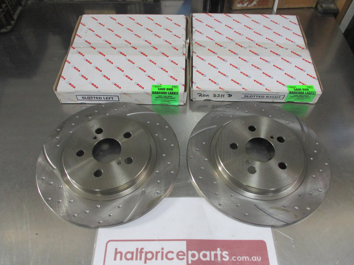 RDA Rear Disc Rotors Slotted-Dimpled Suits Lexus CT New Part