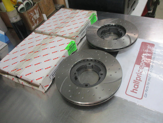 RDA Front Disc Rotors Slotted-Dimpled Suits Toyota Lite Ace New Part