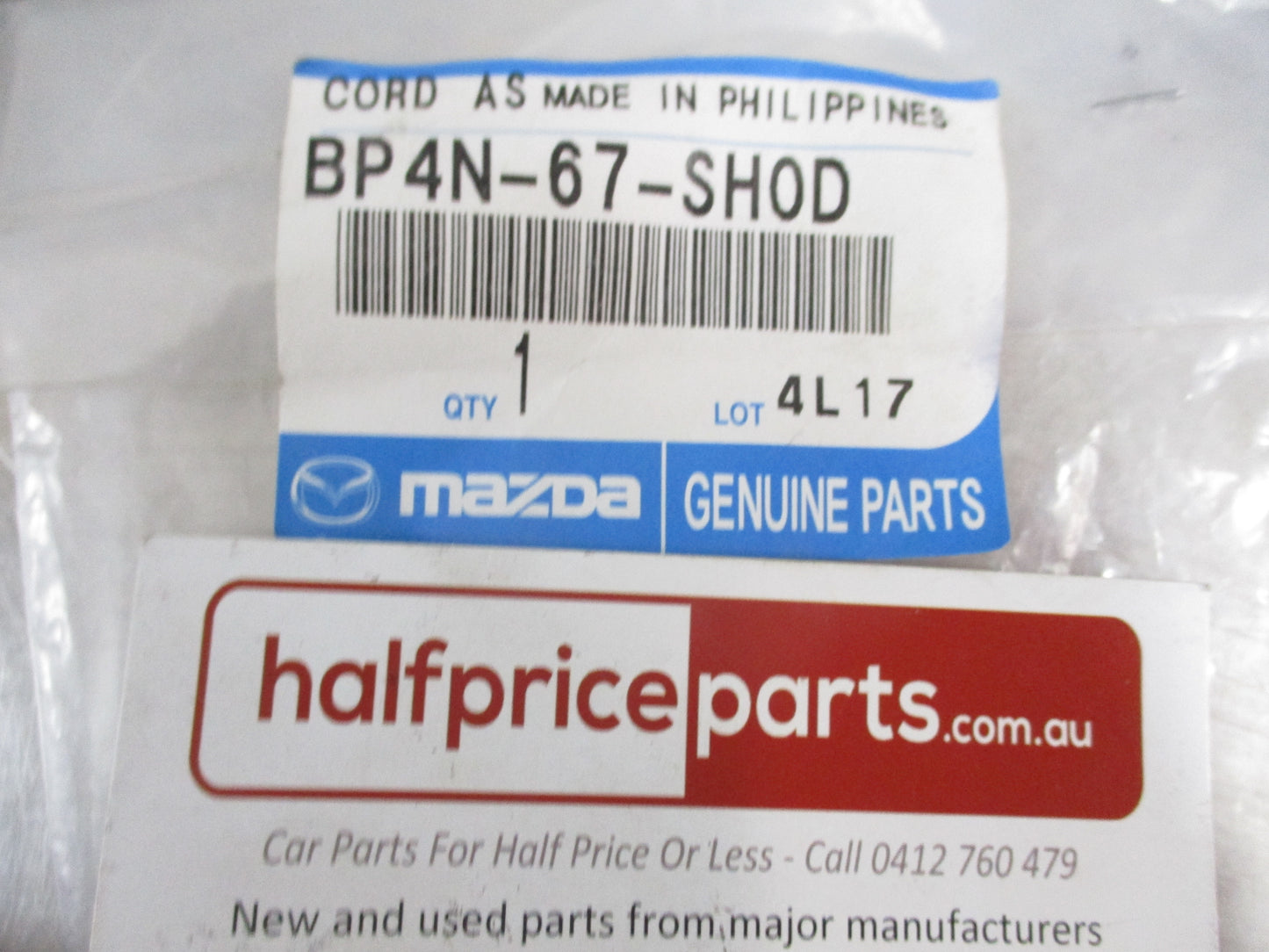 Mazda 3 Genuine ABS Sensor Cord Left Short New Part