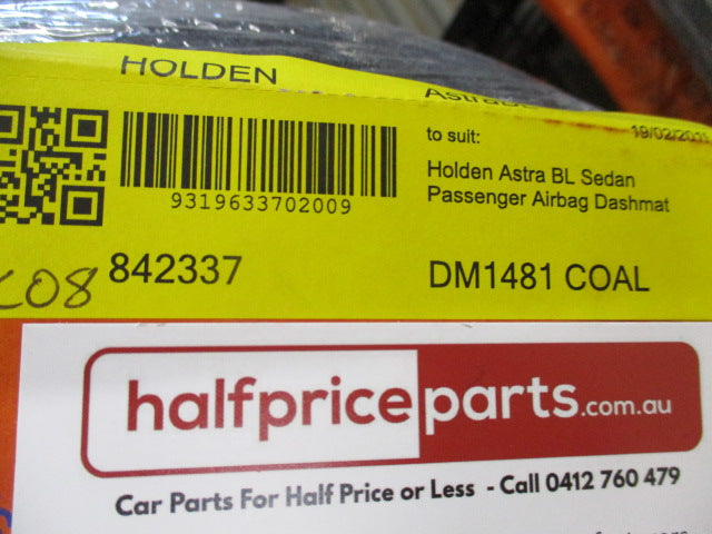 Shevron Dash Mat (Grey) Suits Holden Astra BL Sedan New Part