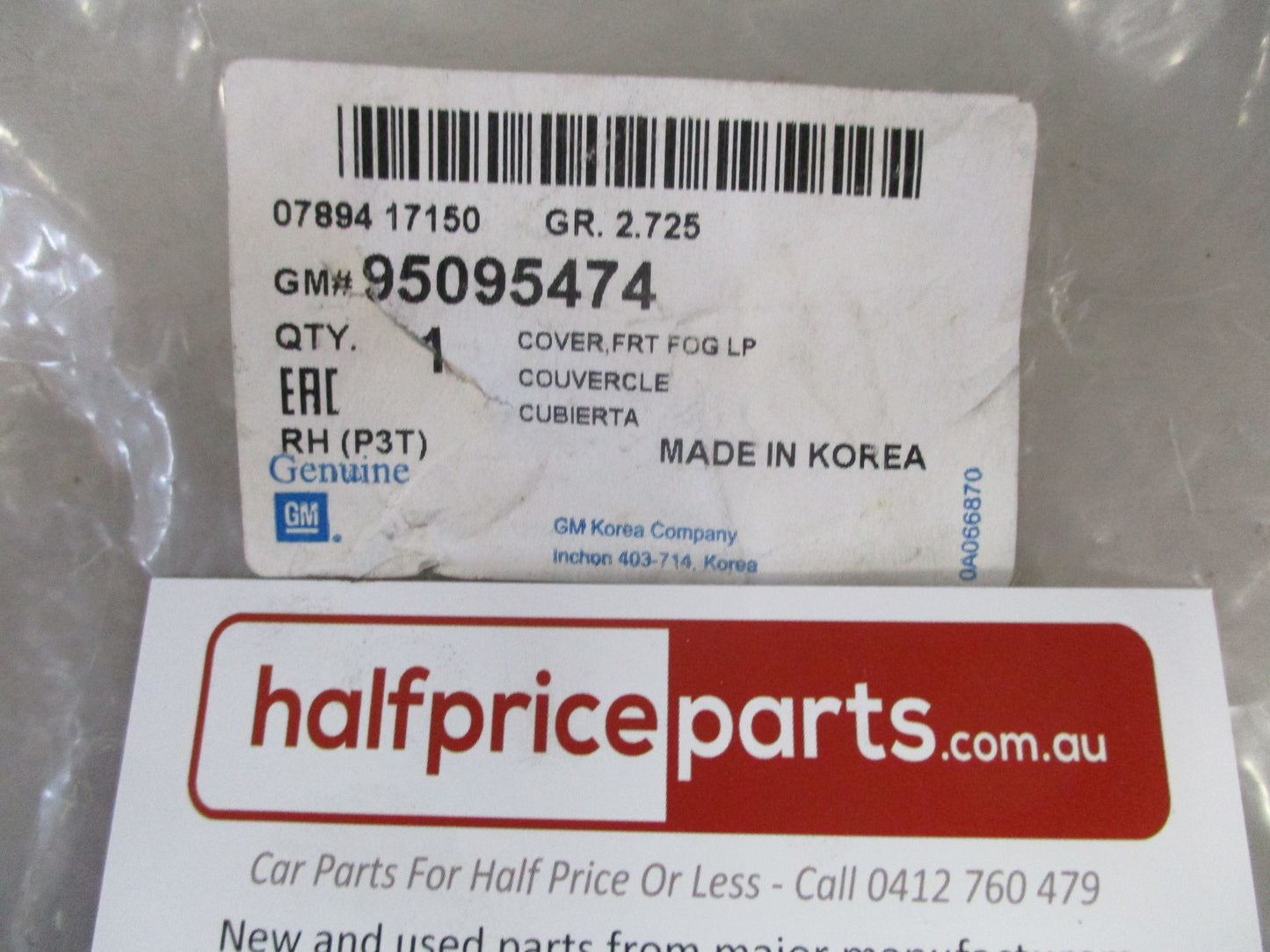 Holden Trax Genuine Right Hand Fog Light Bezel New Part