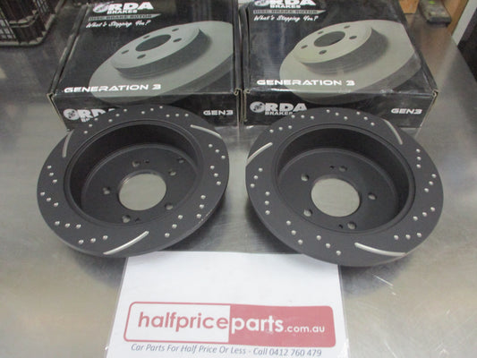 RDA Rear Disc Brake Rotors (Pair) Suits Hyundai IX35/Tucson/Trajet/Kia Sportage New Part