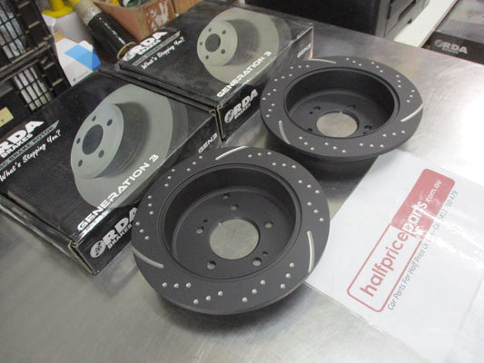 RDA Rear Disc Brake Rotors (Pair) Suits Hyundai IX35/Tucson/Trajet/Kia Sportage New Part