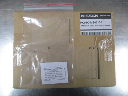 Nissan Navara NP300 Genuine Owners Manual Sticker Tyre/Wheel New