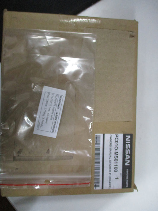 Nissan Navara NP300 Genuine Owners Manual Sticker Tyre/Wheel New