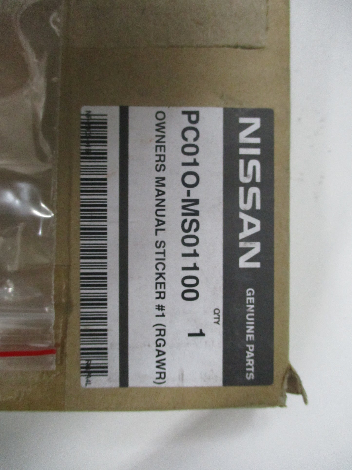 Nissan Navara NP300 Genuine Owners Manual Sticker Tyre/Wheel New