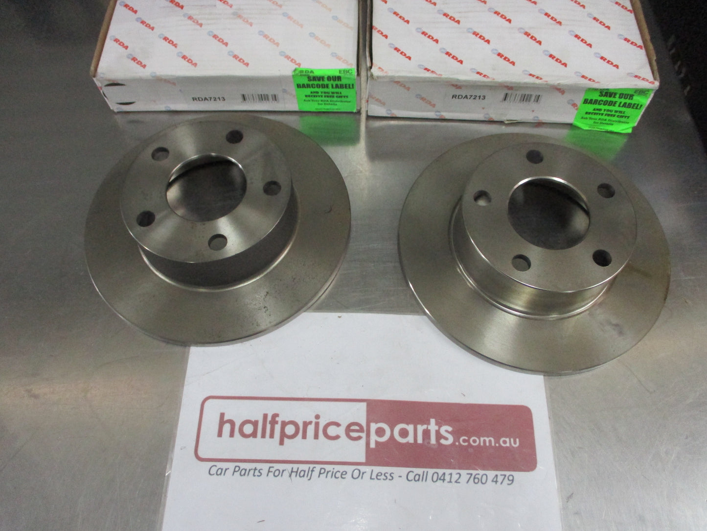 RDA Rear Disc Rotors (Pair) Standard Suits Audi 100 2.3 Turbo New Part