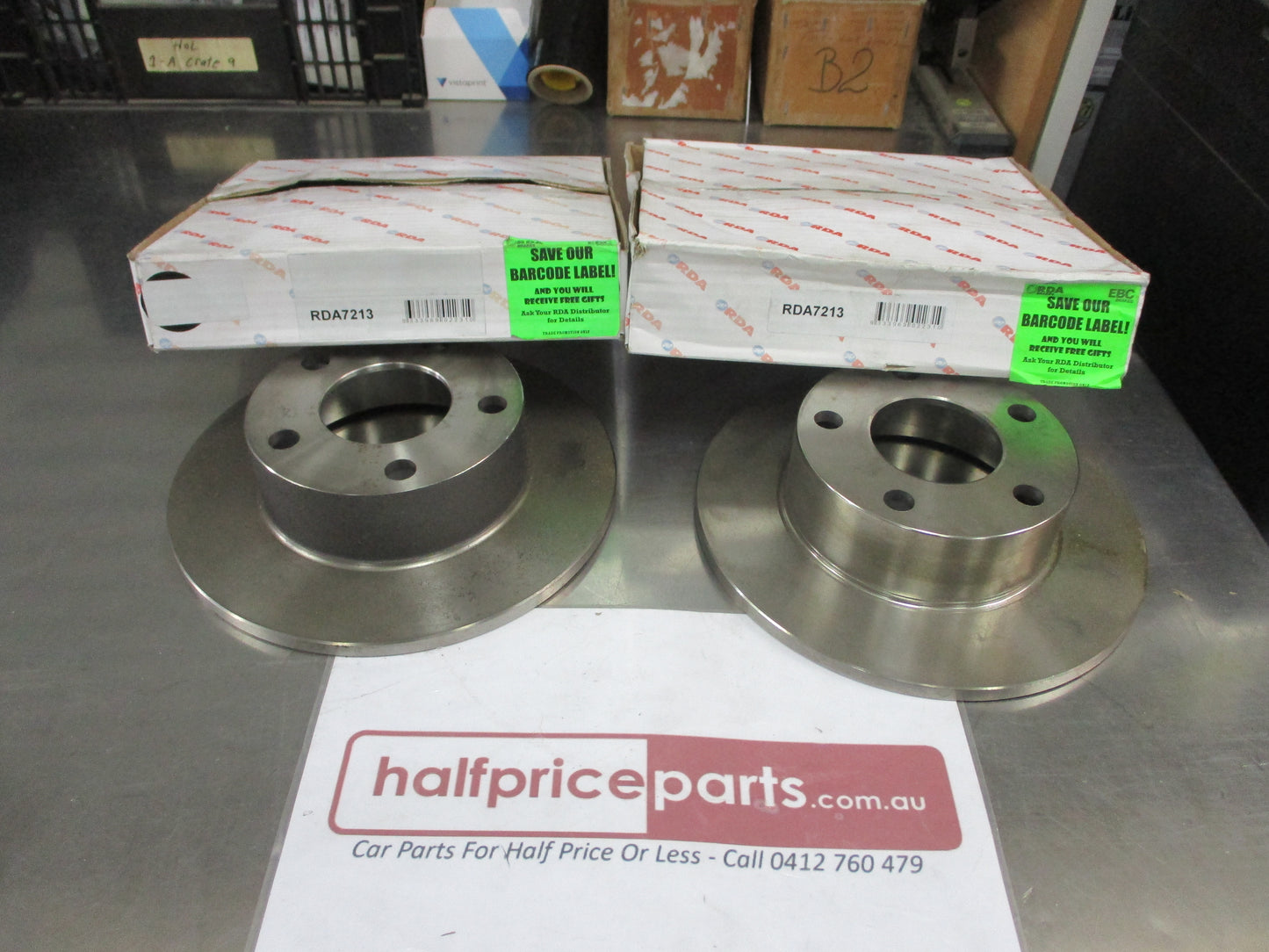 RDA Rear Disc Rotors (Pair) Standard Suits Audi 100 2.3 Turbo New Part