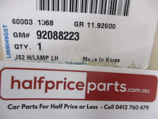 Holden JS Vectra Genuine Left Hand Front Headlight New Part