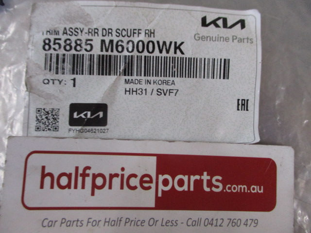 Kia Cerato Genuine Right Hand Door Trim Scuff (Black) New Part