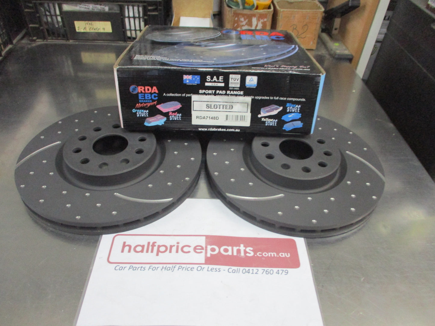 RDA Front Disc Brake Rotors (Pair) Slotted-Dimpled Suits Alfa Romeo 166 New Part