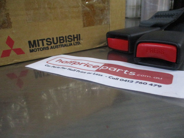 Mitsubishi 380 Genuine Right Hand Rear Inner Seat Belt Buckles (Black) New Part
