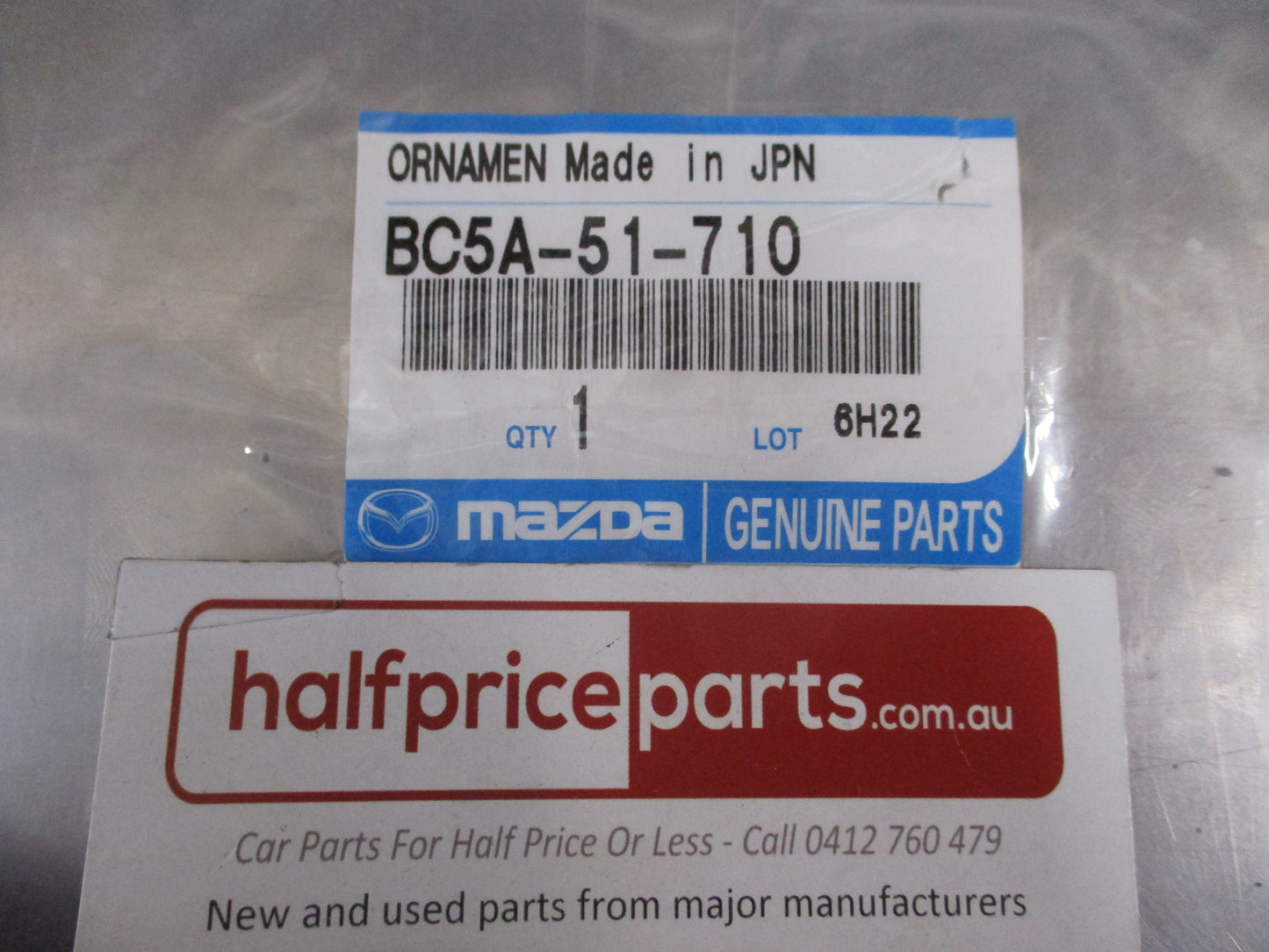 Mazda Protege Genuine Rear Emblem Badge (Chrome And Black) New Part