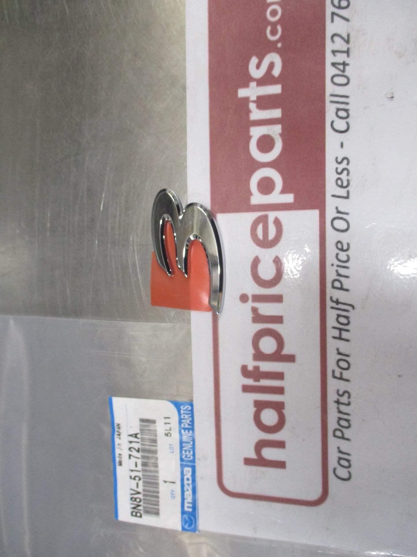 Mazda 3 Genuine Rear Boot Lid Emblem Chrome New Part