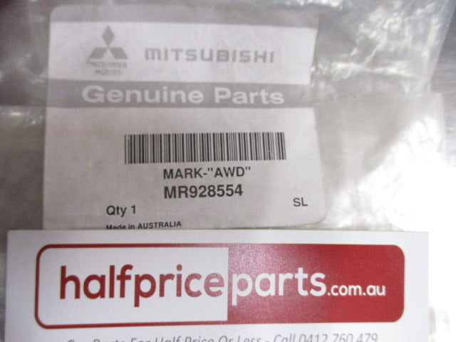 Mitsubishi Genuine 'AWD' Badge New Part
