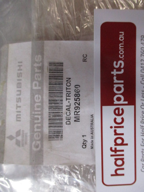 Mitsubishi MK Triton Genuine Decal New Part