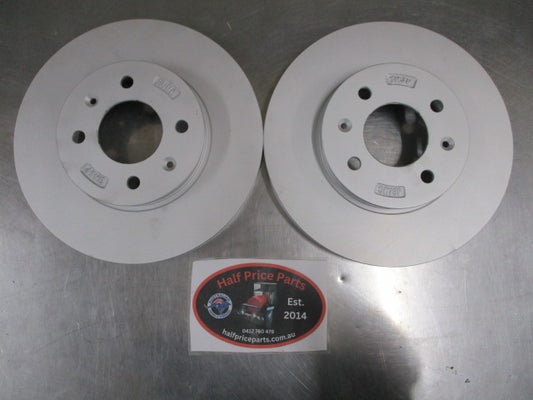 Kia Rio Genuine Front Disc Brake Rotor Pair New Part