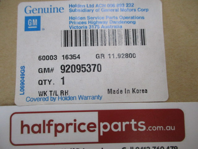 Holden WK Statesman Caprice Genuine Right Hand Rear Tail Light Assembly New Part