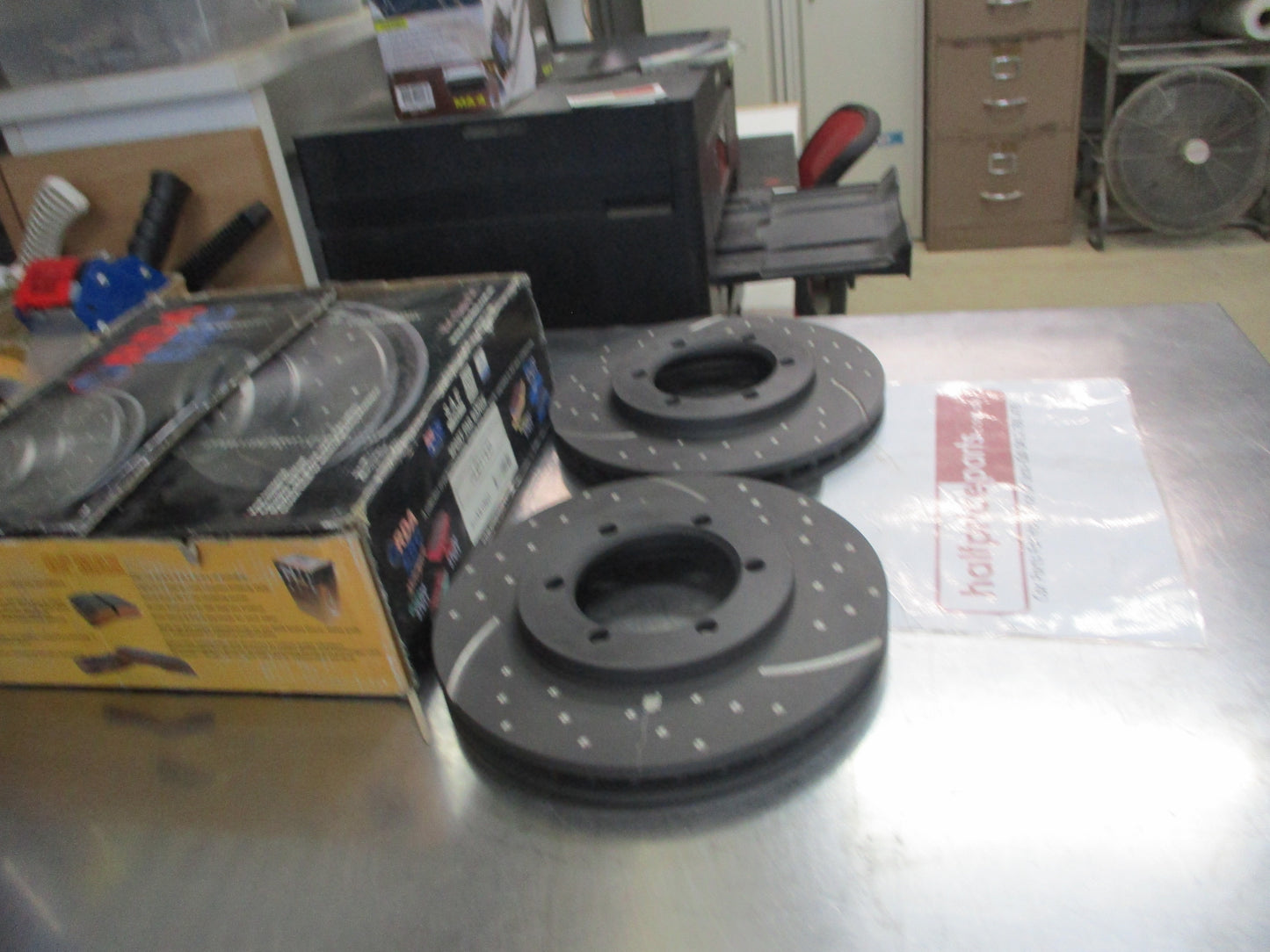 RDA Front Disc Brake Rotors (Pair) Slotted-Dimpled Suits Nissan Navara D22 New Part