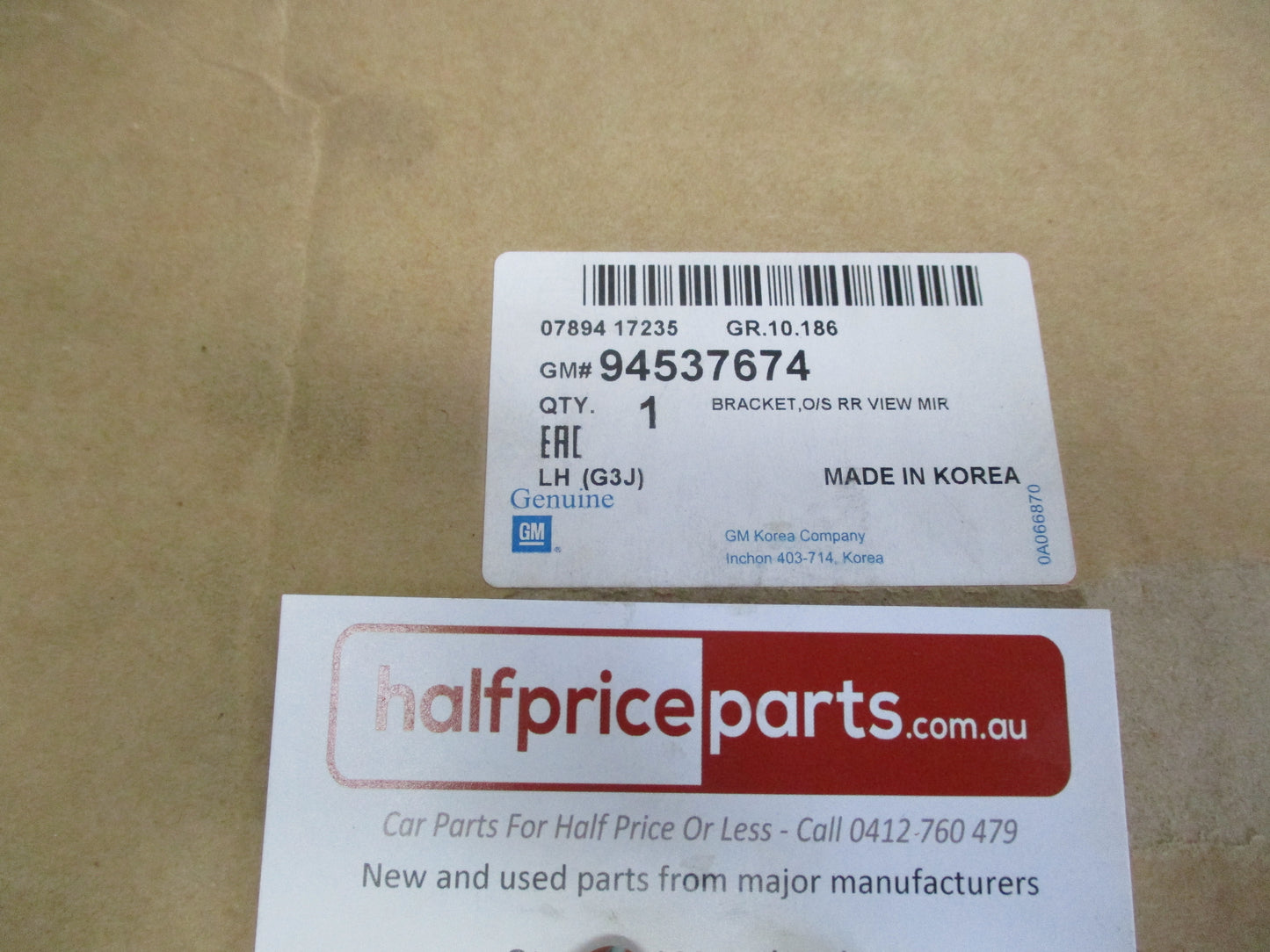 Holden Cruze Genuine Left Hand Outer Rear View Mirror Bracket New Part