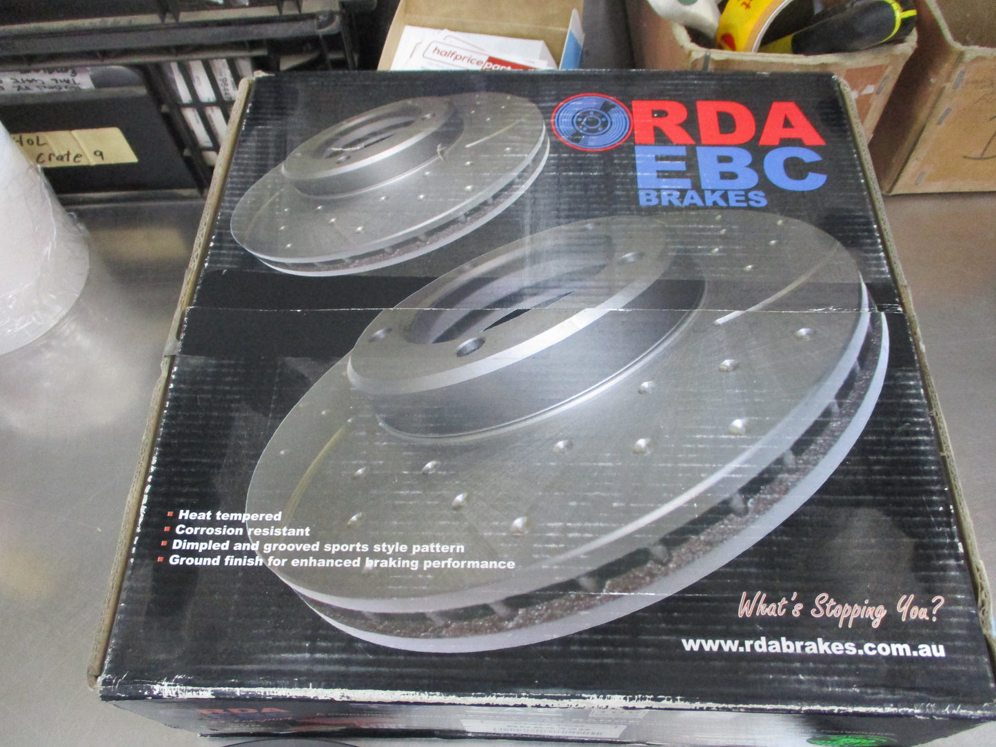 RDA Front Disc Brake Rotors (Pair) Slotted-Dimpled Suits Ford Laser/Mazda 323 Protege New Part