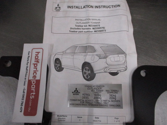 Mitsubishi Outlander Genuine Tow Bar Bolt Fitting Kit New Part