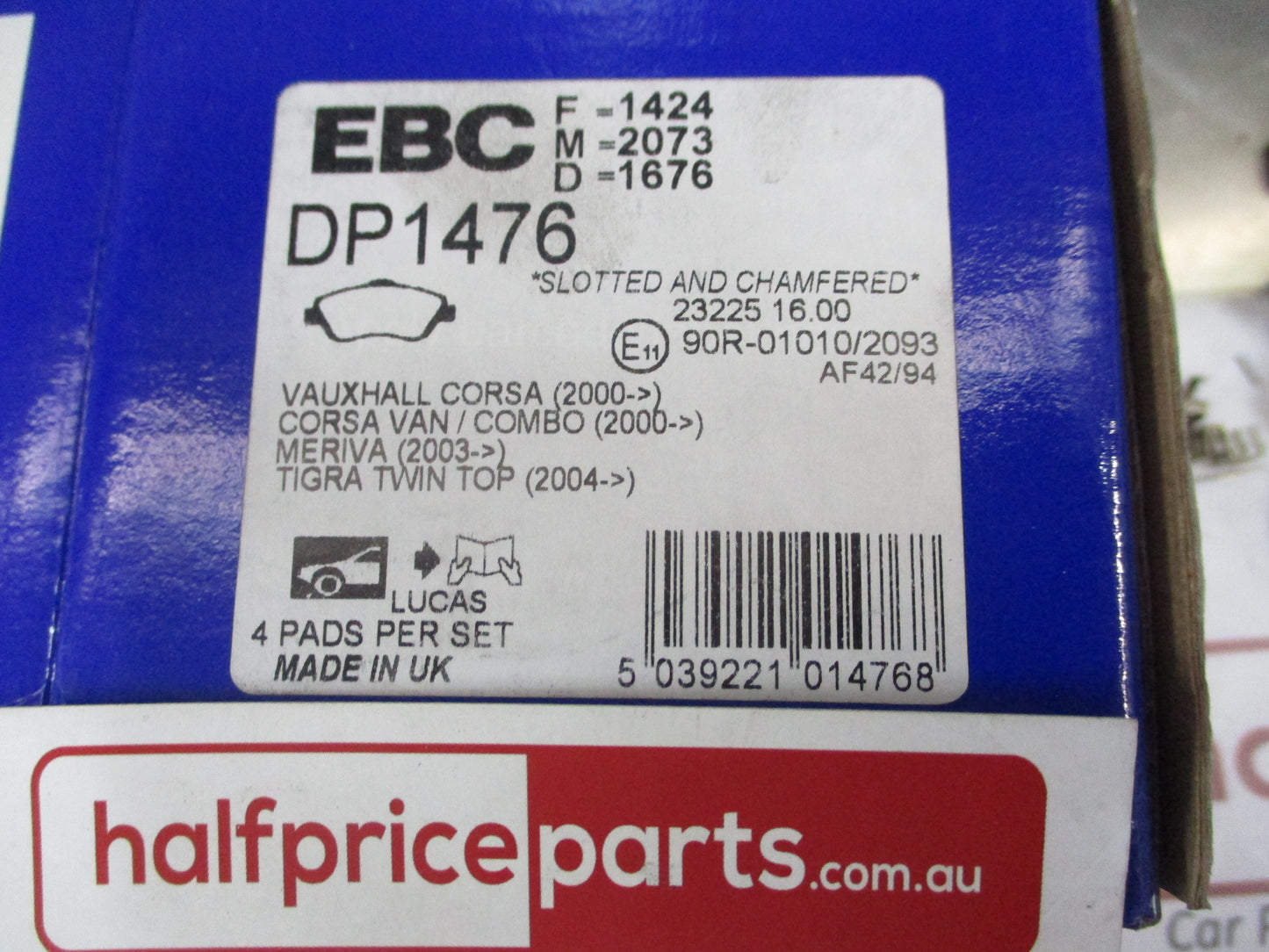 EBC Front Disc Brake Pad Set Suits Holden Tigra Twin Top New Part