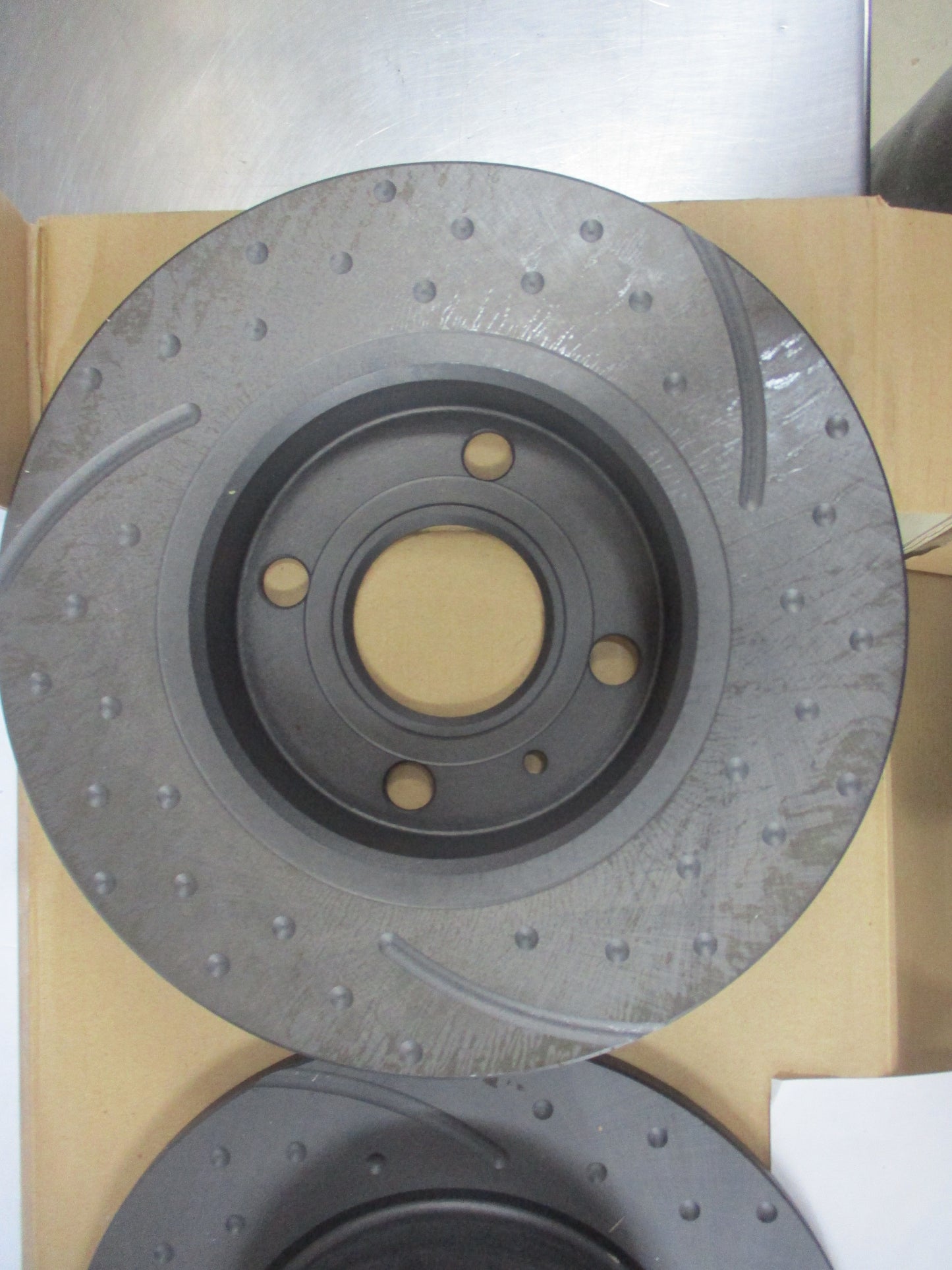RDA Rear Disc Brake Rotors (Pair) Slotted-Dimpled Suits Holden Barina/Tigra New Part