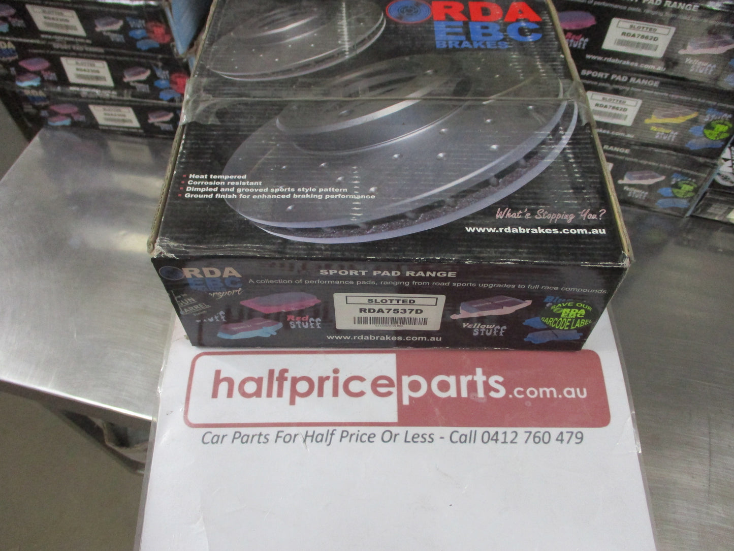 RDA Rear Disc Brake Rotors (Pair) Slotted-Dimpled Suits Holden Barina/Tigra New Part