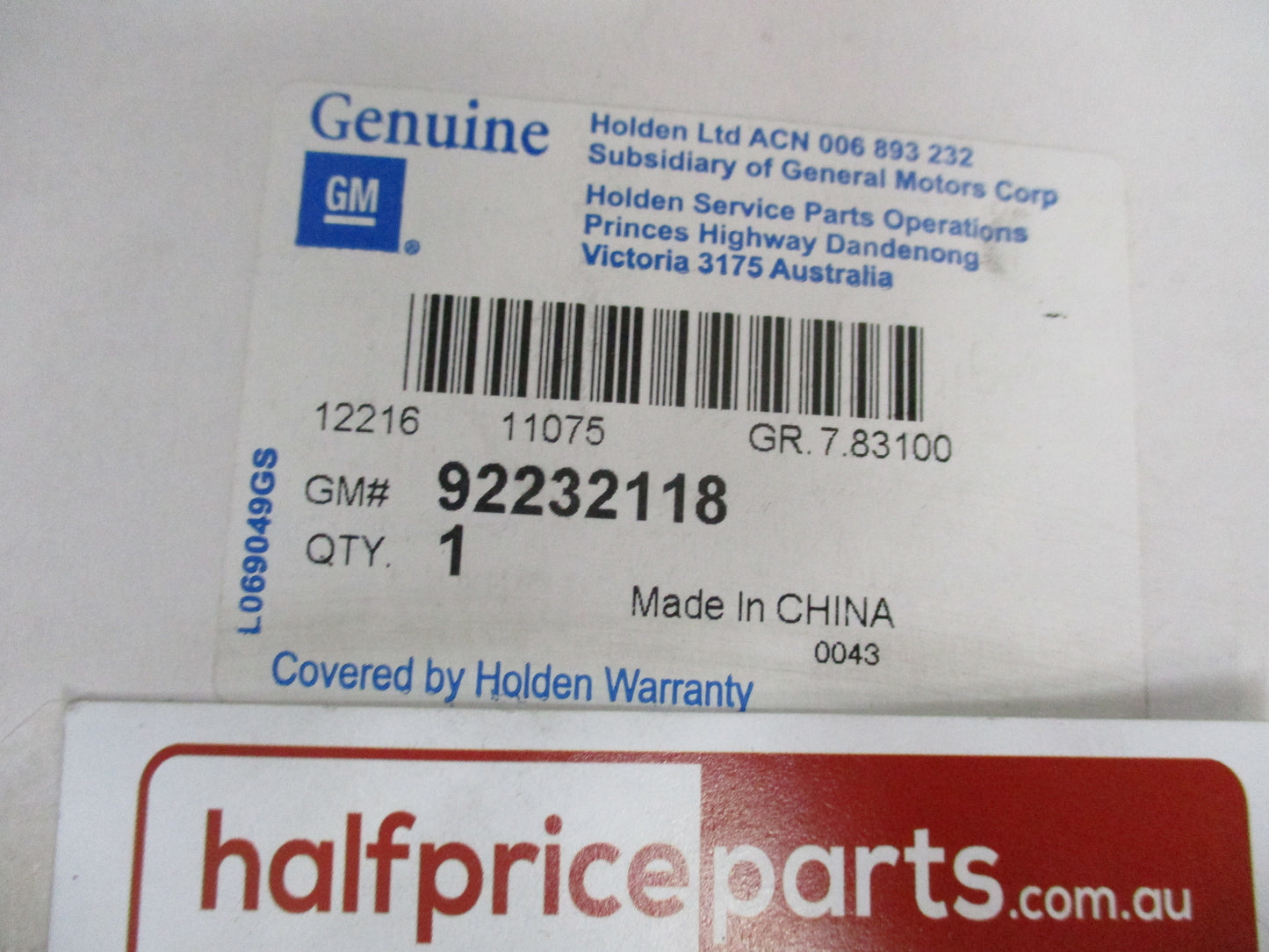 Holden VE Statesman Genuine Park Assist Alarm Sensor New Part