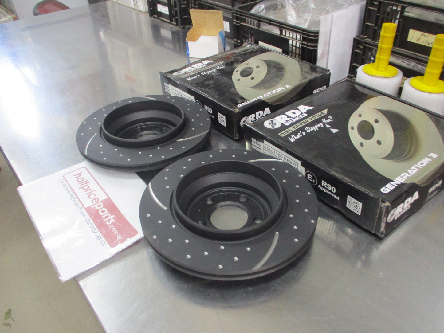 RDA Rear Disc Brake Rotors (Pair) Slotted-Dimpled Suits Volvo XC90 New Part