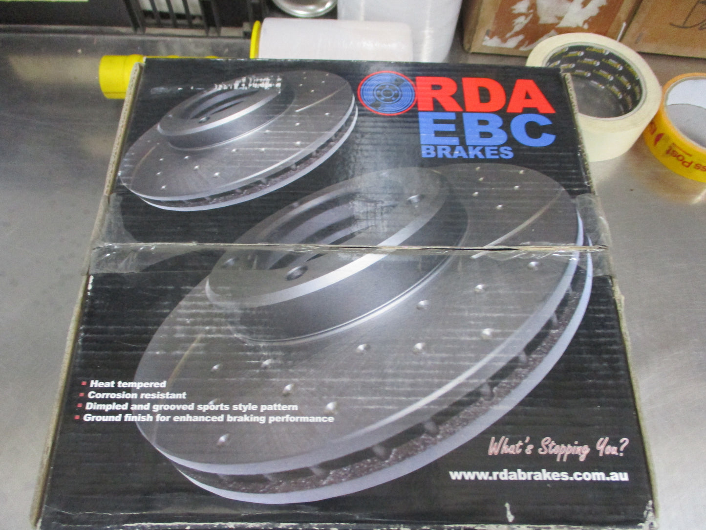 RDA Front Disc Brake Rotors (Pair) Slotted-Dimpled Suits Toyota Corolla AE101R New Part