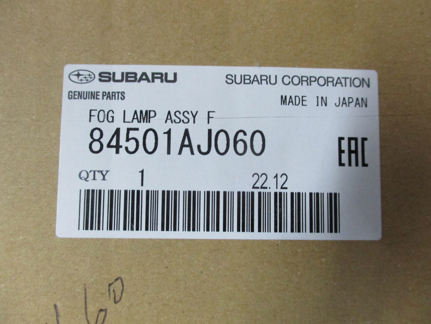 Subaru Forester/Impreza Genuine Front Left Or Right Fog Light Assembly New Part