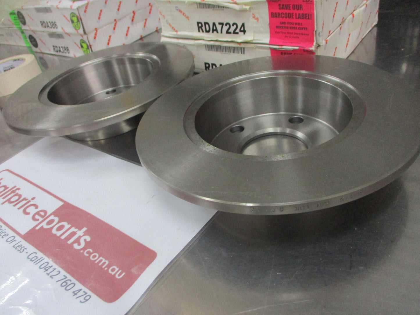 RDA Rear Disc Rotors (Pair) Standard Suits Audi A6 Quattro II New Part