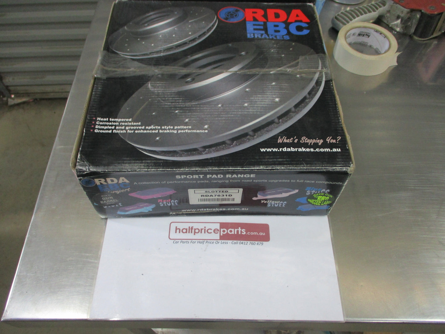 RDA Rear Disc Rotors (Pair) Slotted-Dimpled Suits Chrysler Neon New Part